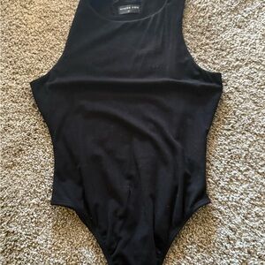 White Fox Black Bodysuit
